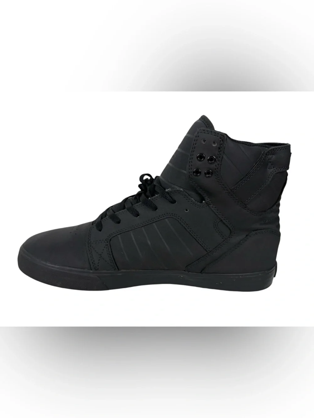 Supra Skytop Muska Red Carpet Skate Shoes Mens Size 12 Black Sneakers - Picture 2 of 16
